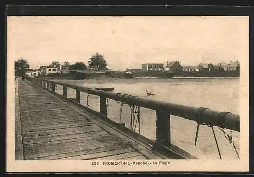 AK Fromentine, La Plage et le pont en bois