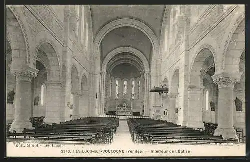 AK Les Lucs-sur-Boulogne, Intérieur de l`église