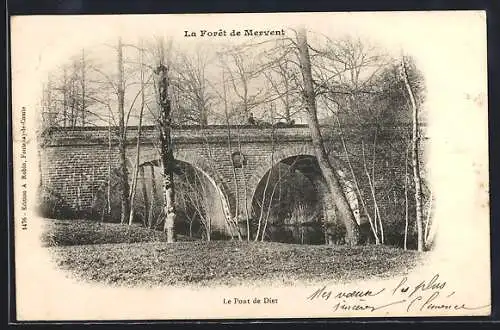 AK Mervent, Le Pont de Diet dans la forêt