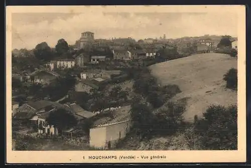 AK Mouchamps, Vue générale du village en Vendée