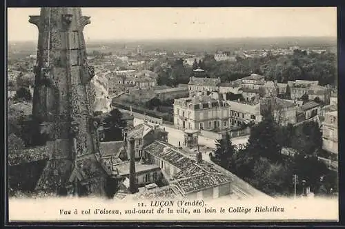 AK Lucon, Vue à vol d`oiseau, sud-ouest de la ville, au loin le Collège Richelieu