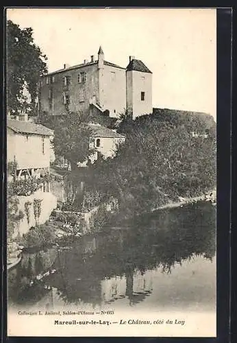 AK Mareuil-sur-le-Lay, Le Château, côté du Lay