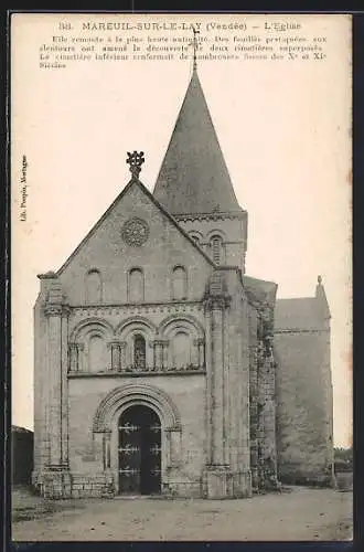 AK Mareuil-sur-le-Lay, L`église et son architecture ancienne