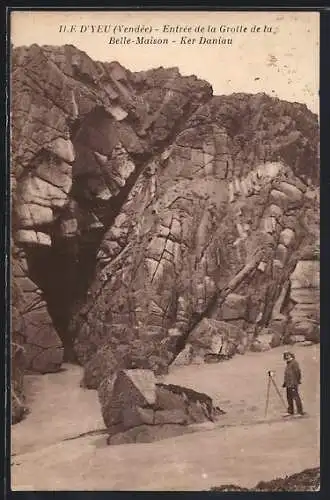 AK Île d`Yeu, Entrée de la Grotte de la Belle-Maison, Ker Daniau