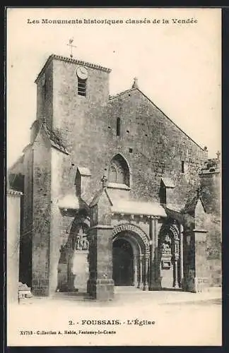 AK Foussais, L`Église classée parmi les Monuments historiques de la Vendée