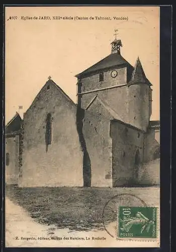 AK Jard, Église du XIIIe siècle dans le canton de Talmont, Vendée