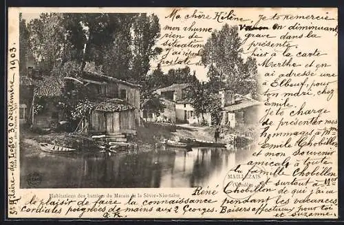 AK Maillézais, Habitations des huttings du Marais près la Sèvre-Niortaise