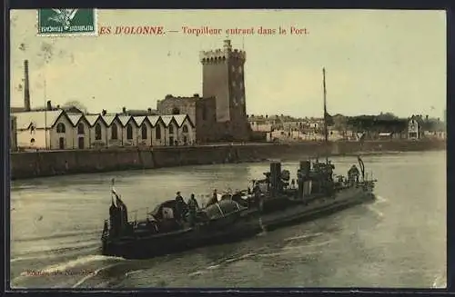 AK Les Sables-d`Olonne, Torpilleur entrant dans le port