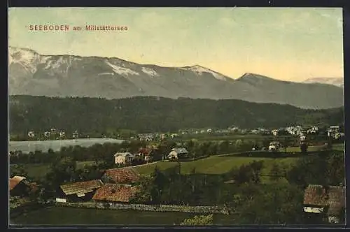 AK Seeboden am Millstättersee, Panorama aus der Vogelschau