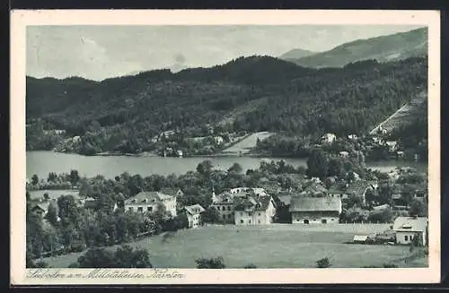 AK Seeboden am Millstättersee, Gesamtansicht von einen Berg aus