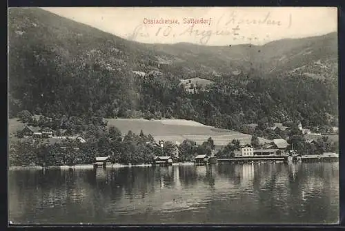 AK Sattendorf, Ortsansicht am Ossiachersee