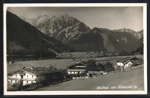 AK Buchau a. Achensee, Gesamtansicht mit Berglandschaft