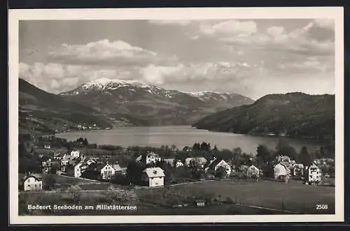 AK Seeboden am Millstättersee, Gesamtansicht von einen Berg aus