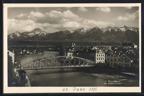 AK Villach, Ortsansicht aus der Vogelschau