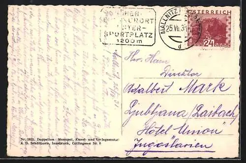 AK Mallnitz, Ortsansicht mit der Gaislspitze