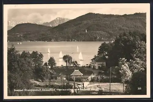 AK Krumpendorf, Strandbad-Restaurant und Pension Kropfitsch am Wörthersee