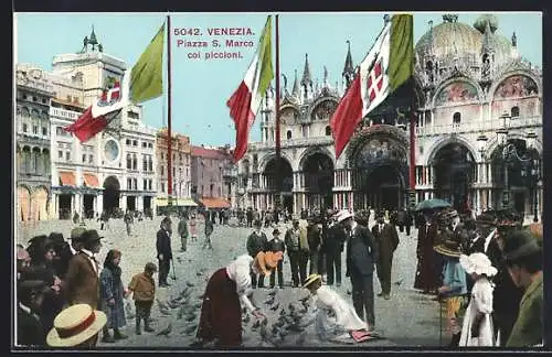 AK Venezia, Piazza S. Marco col piccioni