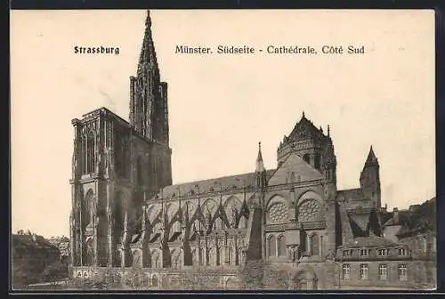 AK Strassburg, Südseite vom Münster