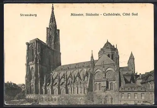 AK Strassburg, Südseite vom Münster