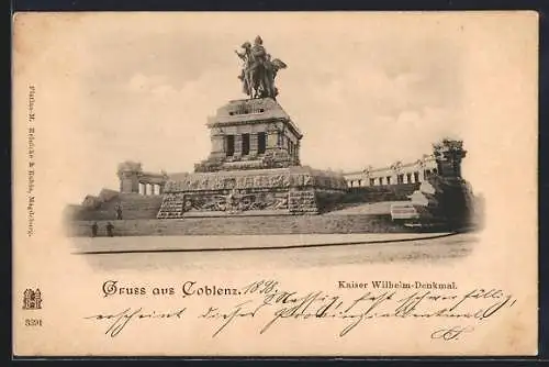 AK Coblenz, Kaiser Wilhelm-Denkmal