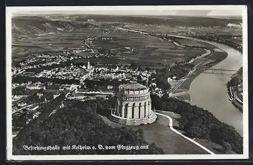 AK Kelheim, Befreiungshalle vom Flugzeug aus