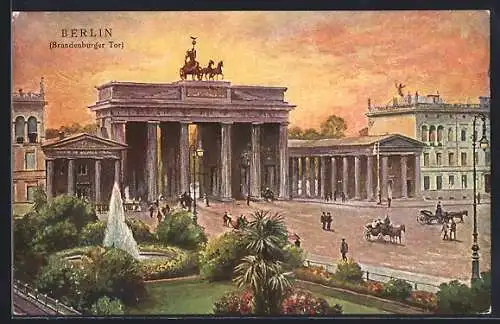 Künstler-AK Berlin, Brandenburger Tor