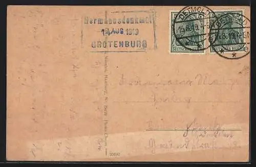 AK Detmold, Hermannsdenkmal im Teutobuger Wald