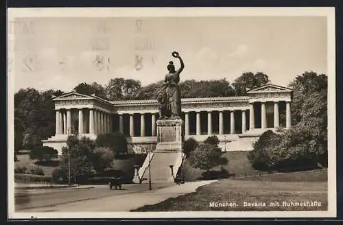 AK München, Bavaria vor der Ruhmeshalle