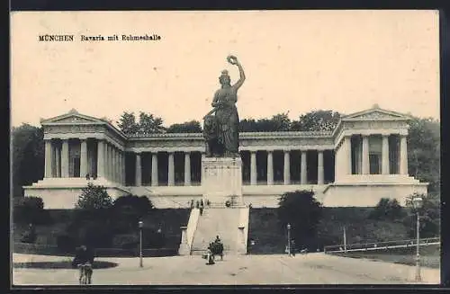 AK München, Bavaria mit Ruhmeshalle