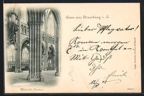 AK Strassburg i. E., Inneres vom Münster