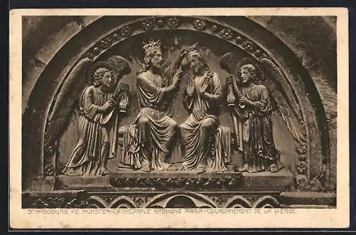 AK Strassburger Münster, Cathedrale, Bildnis Krönung Maria