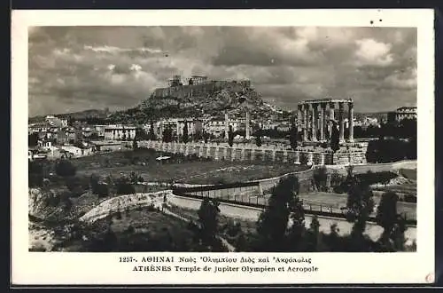 AK Athènes, Temple de Jupiter Olympien et Acropole