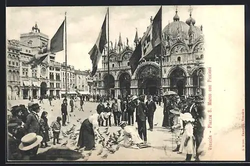 AK Venezia, Piazza S. Marco con Piccioni