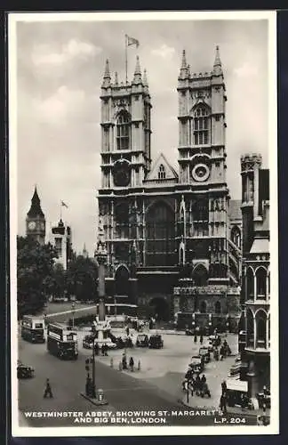 AK London, Westminster Abbey, showing St. Margaret`s and Big Ben