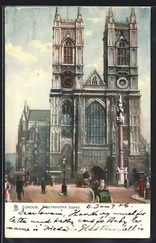 Künstler-AK Raphael Tuck & Sons Nr. 7422: London, Westminster Abbey