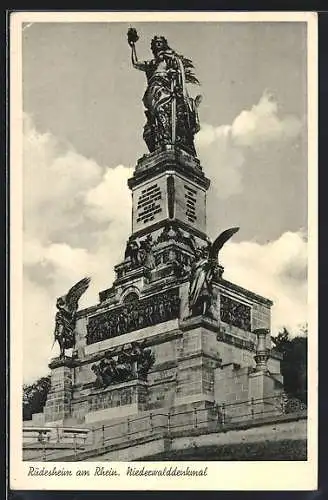 AK Rüdesheim am Rhein, Niederwalddenkmal