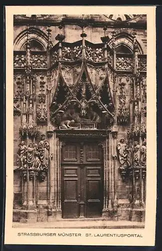 AK Strassburger Münster, St. Laurentiusportal