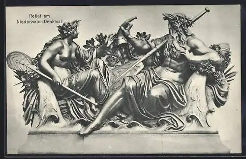 AK Relief am Niederwald-Denkmal