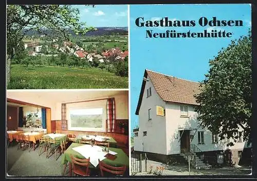 AK Neufürstenhütte, Gasthaus zum Ochsen, Innenansicht, Teilansicht