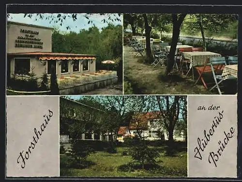 AK Berlin-Wannsee, Gaststätte Forsthaus an der Hubertusbrücke K. Schulze, Stöpchenweg 43 /45