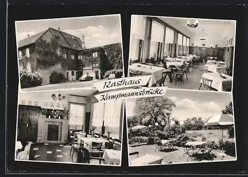 AK Essen-Kupferdreh, Rasthaus Kampmannsbrücke, Kampmannbrücke 19, Innenansichten