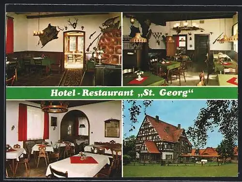 AK Herleshausen OT Altefeld, Hotel-Restaurant St. Georg, Innenansichten