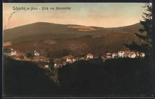 AK Schierke im Harz, Blick von Helenenruhe