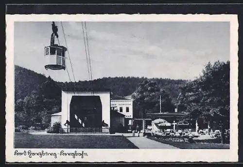 AK Bad Harzburg, Blick auf die Bergbahn