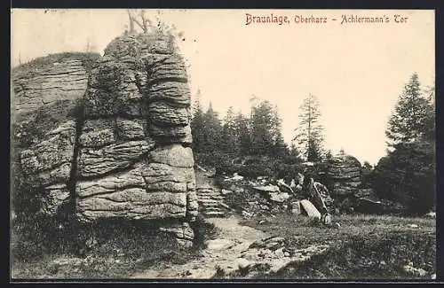 AK Braunlage /Oberharz, Achtermann`s Thor