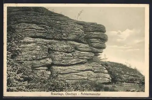 AK Braunlage /Oberharz, Blick aufs Achtermannsthor