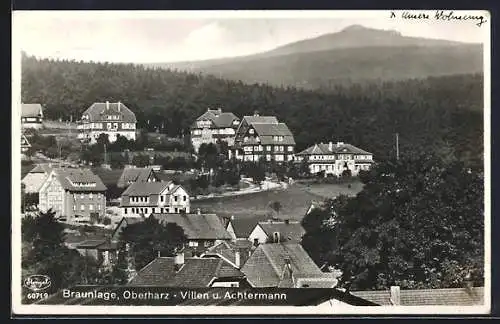 AK Braunlage /Oberharz, Villen und Achtermann