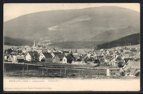 AK Braunlage i. Oberharz, Panorama mit Bergen