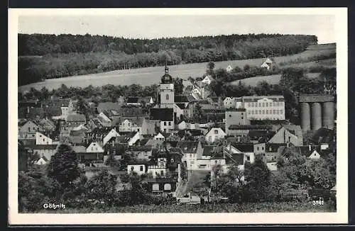 AK Gössnitz / Altenburg, Ortsansicht mit Kirche