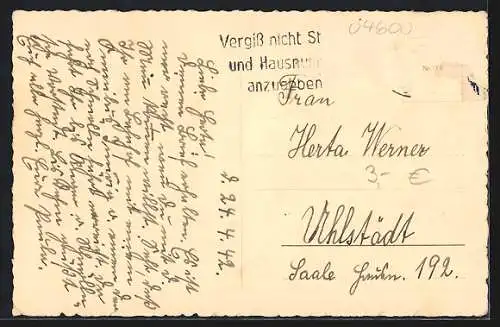 AK Altenburg i. Thür., Strassenpartie am Stadttheater